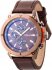 Police Contact Brown Leather Strap PL14537JSBN-12A