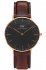 Daniel Wellington Classic Black Bristol Rose Gold Brown Leather Strap DW00100137