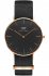 Daniel Wellington Classic Black Cornwall Rose Gold Black Fabric Strap DW00100150