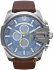 DIESEL Mega Chief Brown Leather Strap DZ4281
