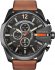 Diesel Men's Chrono Brown Leather Strap DZ4343