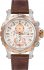QUANTUM Brown Leather Strap Chronograph HNG499.532