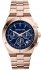 MICHAEL KORS Reagan Blue deal Rose Gold Stainless Steel Chronograph MK6148
