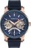 QUANTUM Dual Time Automatic Blue Leather Strap QMG593.999
