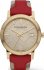 Burberry Swiss Haymarket Check and Red Leather Strap BU9017