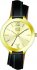Visetti Gold Black Leather Strap PE-727GB