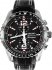 Seiko Sportura Alarm Chronograph Black Leather Strap SNAE95P2
