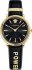 VERSACE V-Circle Gold Black Leather Strap VBP040017