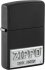 Zippo Black Matte Emblem Attached 48689