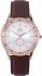 VISETTI Glorious Rose Gold Brown Leather Strap ZE-625RK