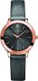 PIERRE LANNIER Ladies Rose Gold Grey Leather Strap 023K989