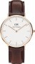 Daniel Wellington Bristol Rose Gold Brown Leather Strap 0511DW (DW00100039)