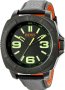 HUGO BOSS Orange Sao Paulo Oversized Three Hands Black Stainless Steel Leather Strap 1513163