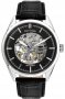 PIERRE LANNIER Automatic Black Leather Strap 317A133