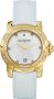 SAINT HONORE Diamonds Gold White Leather Strap 7520213ABYD