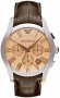 Emporio Armani Mens Brown Leather Strap AR1634