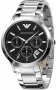 Emporio Armani Men's Chronograph Black Dial Stainless Steel Watch AR2435