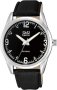 Q&Q Superior Black Leather Strap C20A008PY