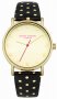 DAISY DIXON Candice Gold Black Leather Strap DD022BG