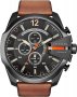 Diesel Men's Chrono Brown Leather Strap DZ4343