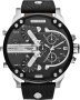 DIESEL Μr Daddy 2 Black Leather Strap DZ7313