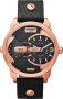 DIESEL Μini Daddy Black Leather Strap DZ7317