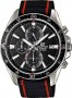 CASIO Edifice Chrono Black &Red Fabric Strap EFR-546C-1AVUEF