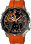 Casio Edifice Marine Tide Graph Orange Rubber Chronograph EMA-100B-1A4V
