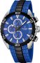 FESTINA Chronograph Blue and Black Rubber Strap F16664-6