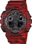 CASIO G-SHOCK Red Camouflage Rubber Strap GA-100CM-4AER