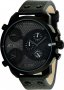 Jet Set Dual Time Chronograph Black Leather Strap J1023B-267