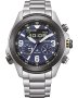 Citizen Promaster Land Eco Drive Dual Time Chronograph Silver Stainless Steel Bracelet  JV1006-51L