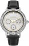 MORGAN de toi Crystals Mop Black Leather Strap M1248U
