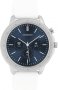 Oozoo Smartwatch White Rubber Strap Silver Q00310