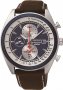 Seiko Chronograph Brown Leather Strap SNDF95P1