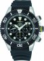 SEIKO Solar Divers Chronograph Black Rubber Strap SSC021P1