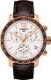 Tissot Quickster Chronograph Rose Gold Stainless Steel Leather Strap T095.417.36.037.00
