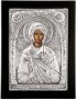 Εικόνα "Άγία Μαρίνα" σε μαύρο ξύλο με επικάλυψη από φύλλο ασήμι 925 ΚΩΔ. 106 30Χ40εκ.