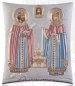 Άγιοι Πέτρος και Ευδοκία 00141-0908 ασημένια 4,5cm x 5,5cm