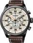 CITIZEN Eco-Drive Chrograph Brown Leather Strap CA4215-04W