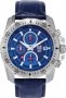 Visetti Matrix Series Silver Case Blue Leather Strap LZ-509SC