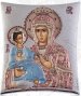 Παναγία Τριχερούσα ασημένια 00119 4,5cm x 5,5cm