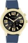 Oozoo Smartwatch Blue Rubber Strap Gold Q00321