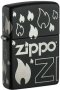 Zippo Black Matte withChrome Laser 360°48908