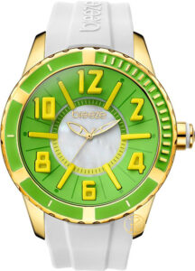 Breeze Westside Connection Gold White Rubber Strap 110141.18