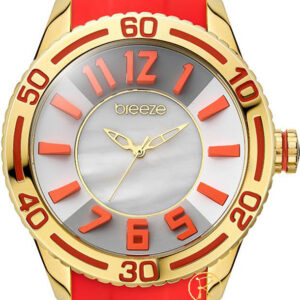 Breeze Miami Twist Gold Red Rubber Strap 110191.4