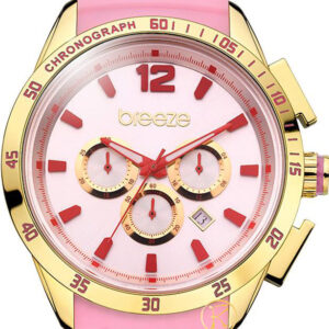Breeze Popsicles Chrono Gold Pink Rubber Strap 110221.4