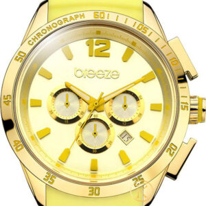 Breeze Popsicles Chrono Gold Yellow Rubber Strap 110221.9