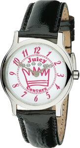 Juicy Couture Black Leather Strap Watch 1900406
