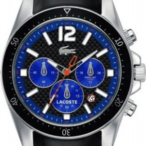 Lacoste Chronograph Black Leather Strap 2010752